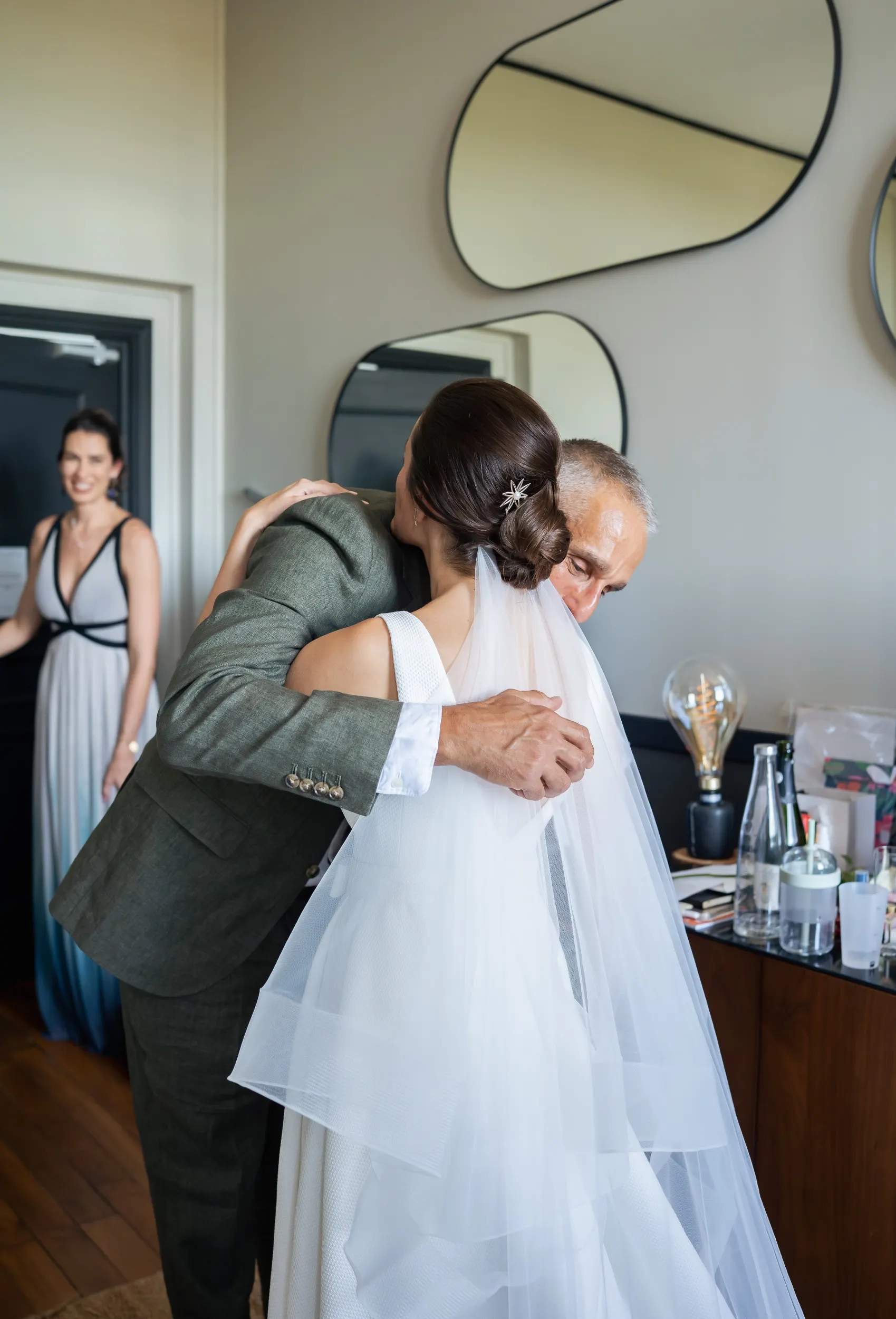 First look avec le papa de la mariée 